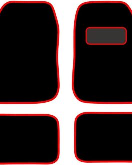 Car Floor Mats for Universal Car or Van Tailored Heavy Duty Car Floor Mats 4PC Set Non Slip Carpet (RED EDGING)