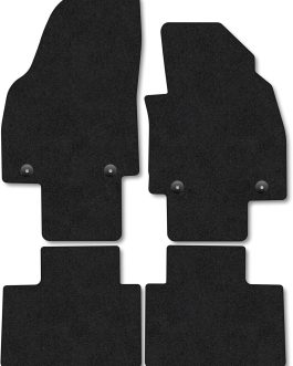 Car Mats Accessories Carpet Floor Mats Non Slip Black Trim Full Coverage Compatible Front Rear Set Anti Slip Granulated Backing Hand-Finished Clips