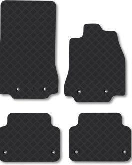 Custom Fit Heavy-Duty Rubber Car Floor Mats for Jaguar XF (2014-2016) – All Weather, Waterproof, Anti-Slip, Easy-Clean with Clips
