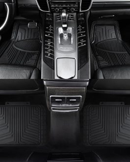 4-Piece All-Season Rubber Floor Mat for Cars, SUVs and Trucks, Black