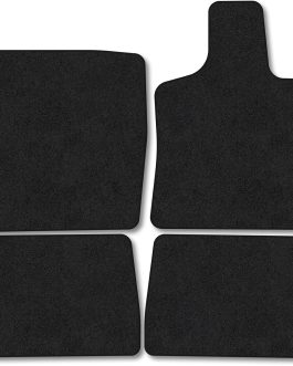 Car Mats Carpet Floor Mats Non Slip Black Trim Full Coverage Front Rear Set Anti Slip Granulated Backing Hand-Finished Clips