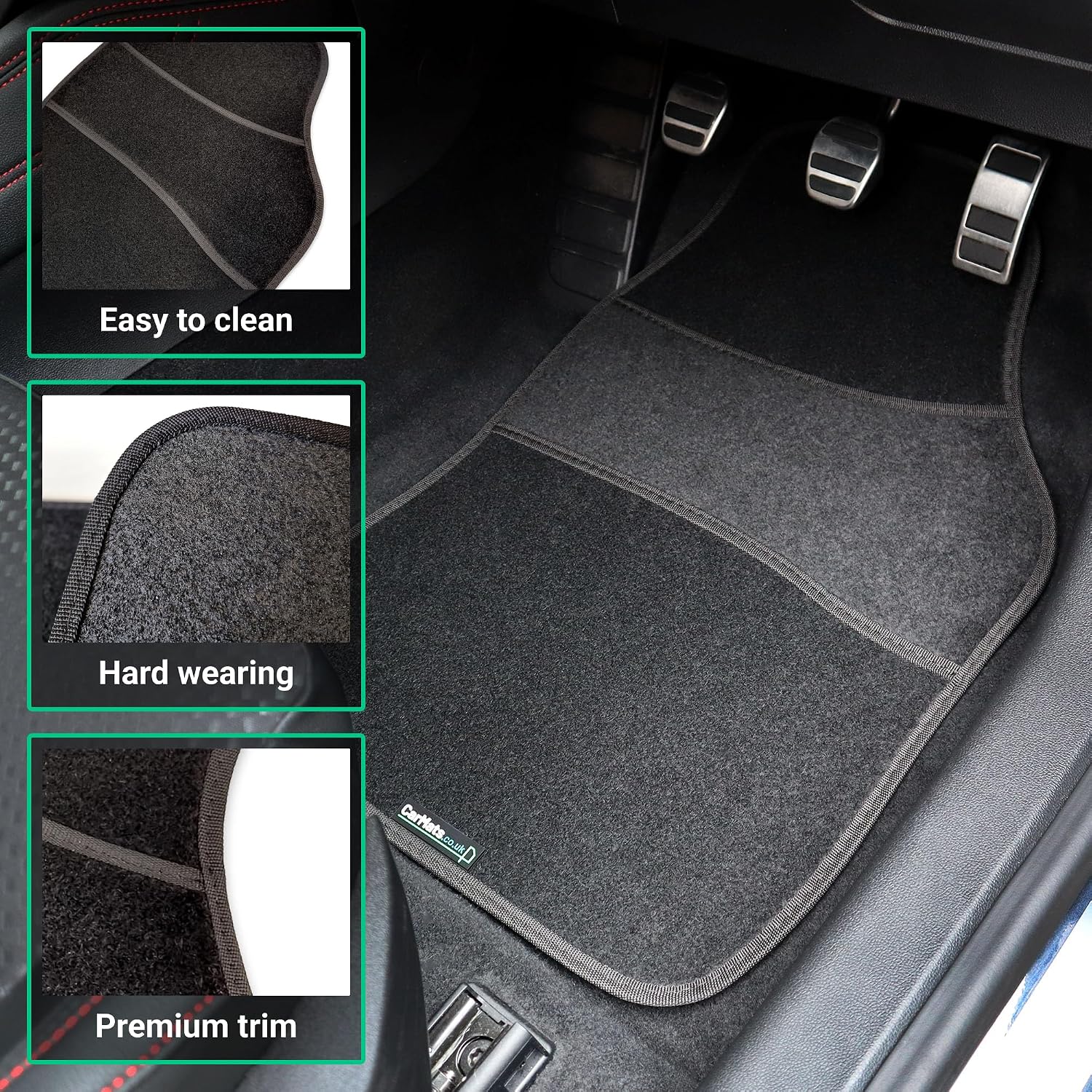 Universal Carpet Car Floor Mats - Right Hand Drive - Image 2